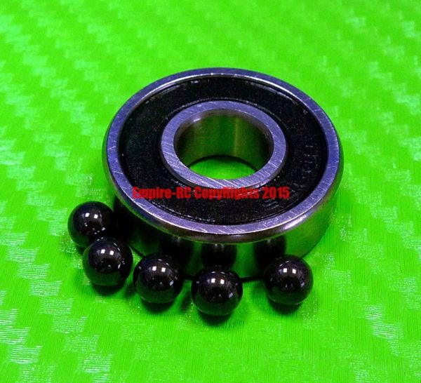 [QTY 4] (12x28x8 mm) S6001-2RS Stainless HYBRID CERAMIC Ball Bearings BLK 6001RS