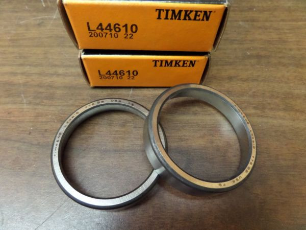 LOT OF 2 TIMKEN TAPERED OUTER RACE BEARING CUP L44610