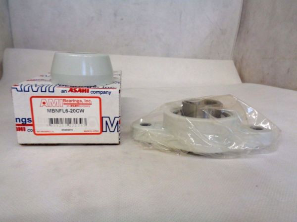 AMI ASAHI MBNFL6-20CW FLANGE 2-BOLT BEARING WITH COVER SIZE 1-14