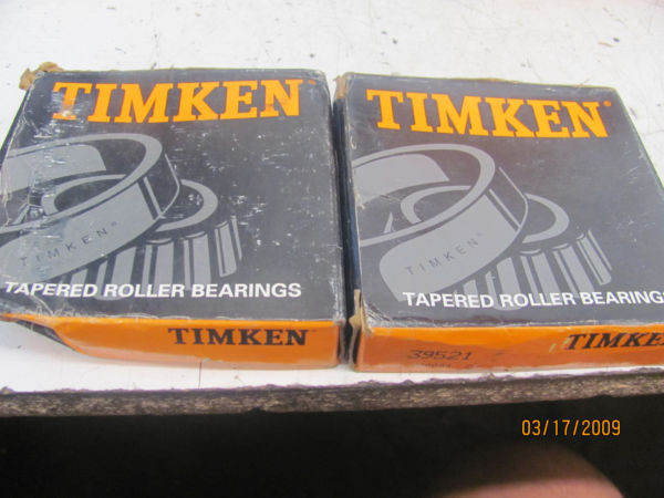 LOT OF 2 Timken 39521 Bearing ID-4 OD-4.43