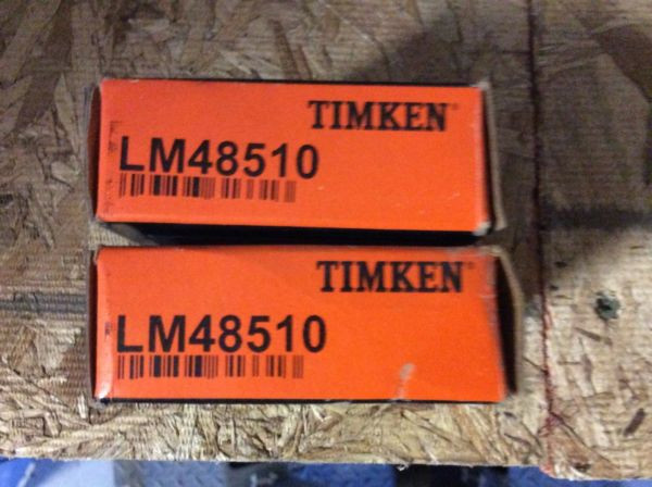 2-Timken-bearingsLM48510 Free shipping lower 48 30 day warranty!