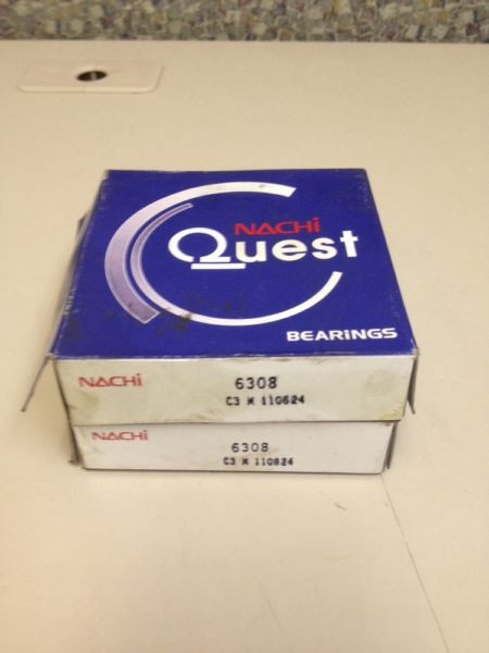 Nachi Quest High Precision Bearings  6308 C3 New In Box. Set Of 2  CNC Mori