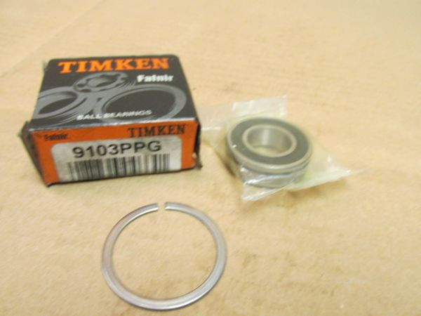 NIB TIMKEN 9103PPG BEARING RUBBER SEALED W SNAP RING 9103 PPG 17x35x10 mm