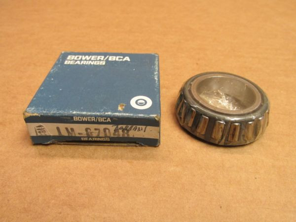 NIB BOWER BCA LM-67048 TAPERED ROLLER BEARING CONE LM67048 1 14 ID 0.66 WIDTH