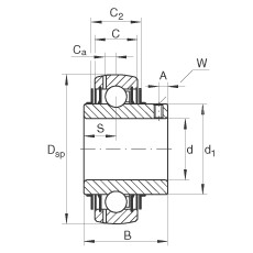 GYE20-KRR-B-VA Radial insert ball bearings