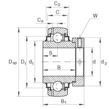 GE20-KRR-B Radial insert ball bearings