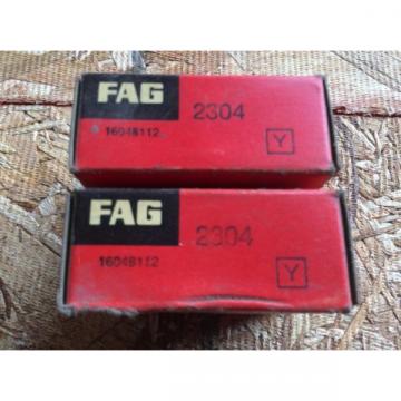 2-Fag  Bearings Cat 2304 comes w30day warranty free shipping
