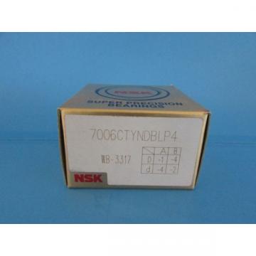 Set of Two NSK7006CTYNDBL P4 ABEC-7 Super Precision Spindle Bearing.