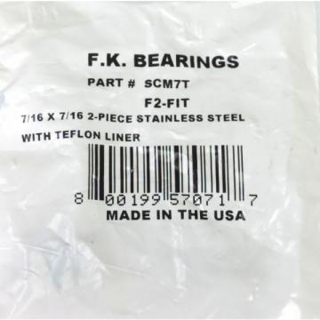 F.K. BEARINGS PN: SCM7T F2-FIT 716 X 716 2-PIECE STAINLESS STEEL