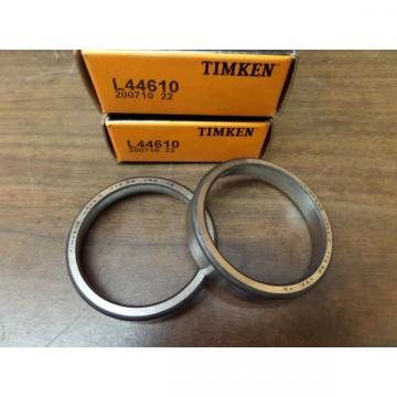 LOT OF 2 TIMKEN TAPERED OUTER RACE BEARING CUP L44610