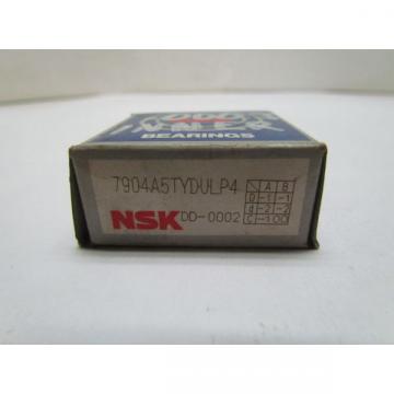 NSK 7904A5TYDULP4 7904A5 TY DULP4 Super Precision Bearing Set of 2