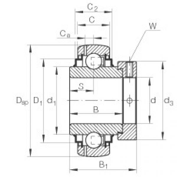 GE20-KLL-B Radial insert ball bearings #1 image