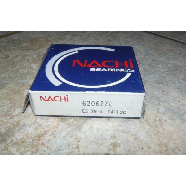 NACHI 6206ZZE DEEP GROOVE BALL BEARING SHIELDED 30MMX62MMX16MM #1 image