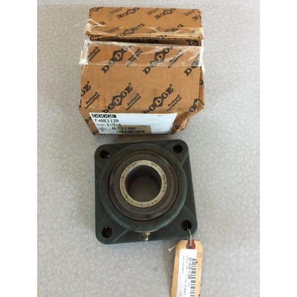 IN BOX DODGE 023100 4-BOLT TYPE-E FLANGE BEARING F4BE112R #1 image