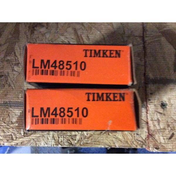 2-Timken-bearingsLM48510 Free shipping lower 48 30 day warranty! #1 image